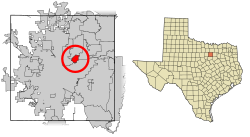 Tarrant County Texas Incorporated Areas Richland Hills highlighted